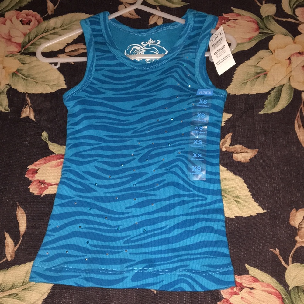 🎀XS blue tank top